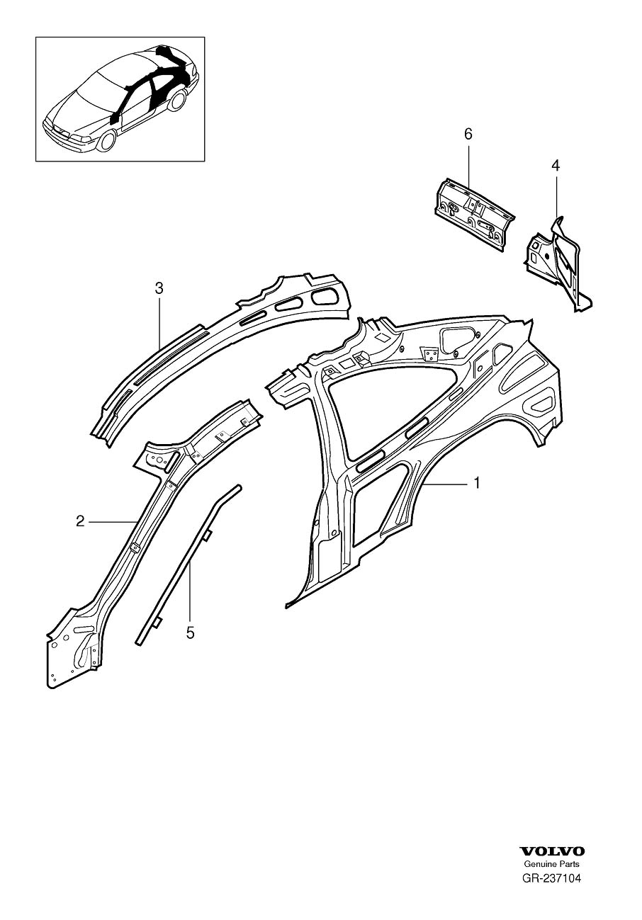 Full size assembly image of Body side (1/6)
