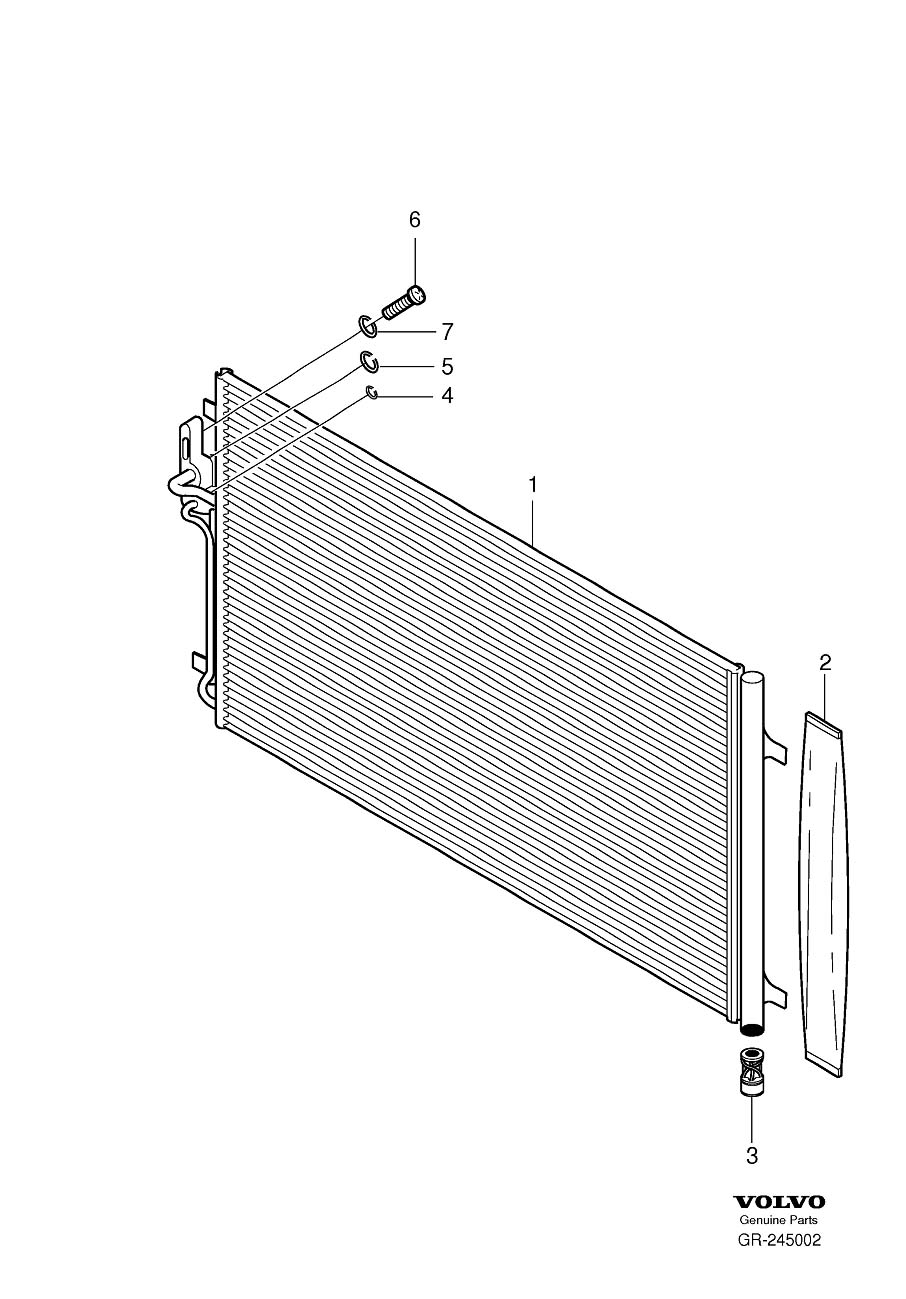 Diagram Condenser and accumulator for your 2009 Volvo V70   