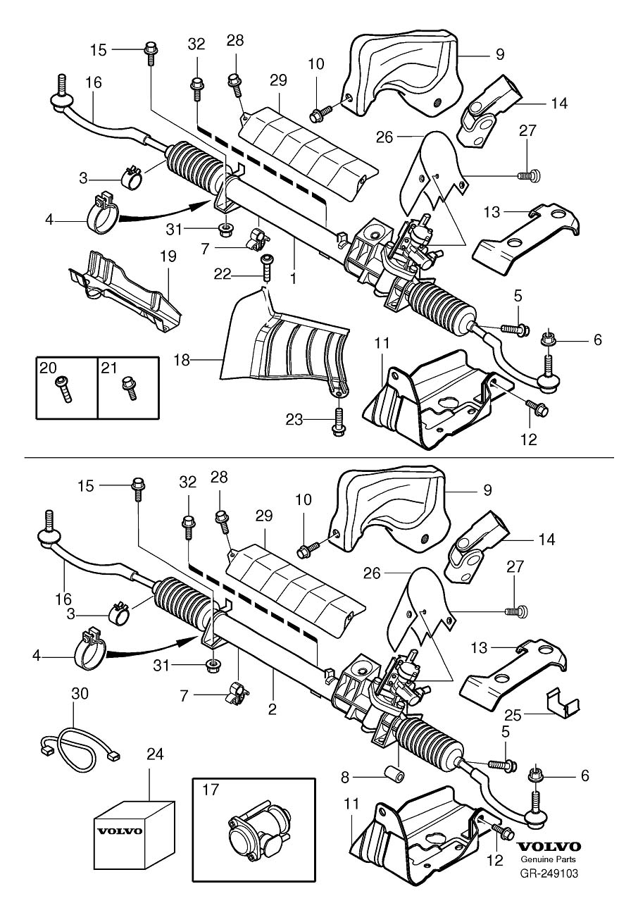 Diagram Steering gear for your 2017 Volvo S60   