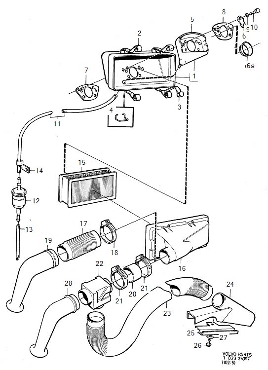 Diagram Air filter for your 2023 Volvo XC60   