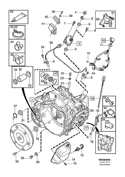 Diagram Transmission, automatic, gearbox, automatic for your 2009 Volvo S40   