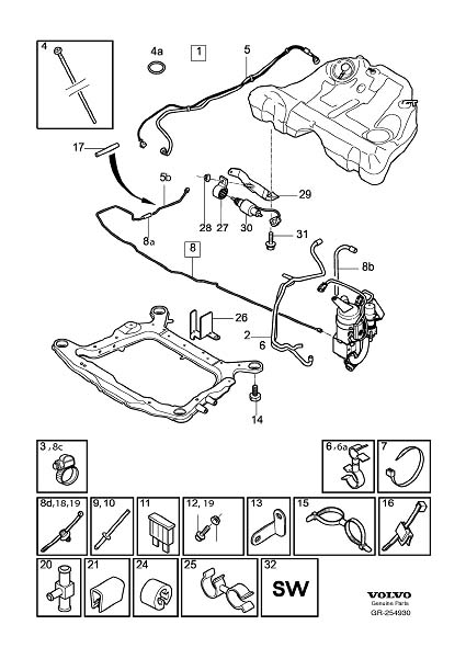 Diagram Parking heater for your 2010 Volvo V70   