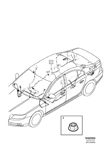 Diagram Cable harness floor section for your 2010 Volvo S80   