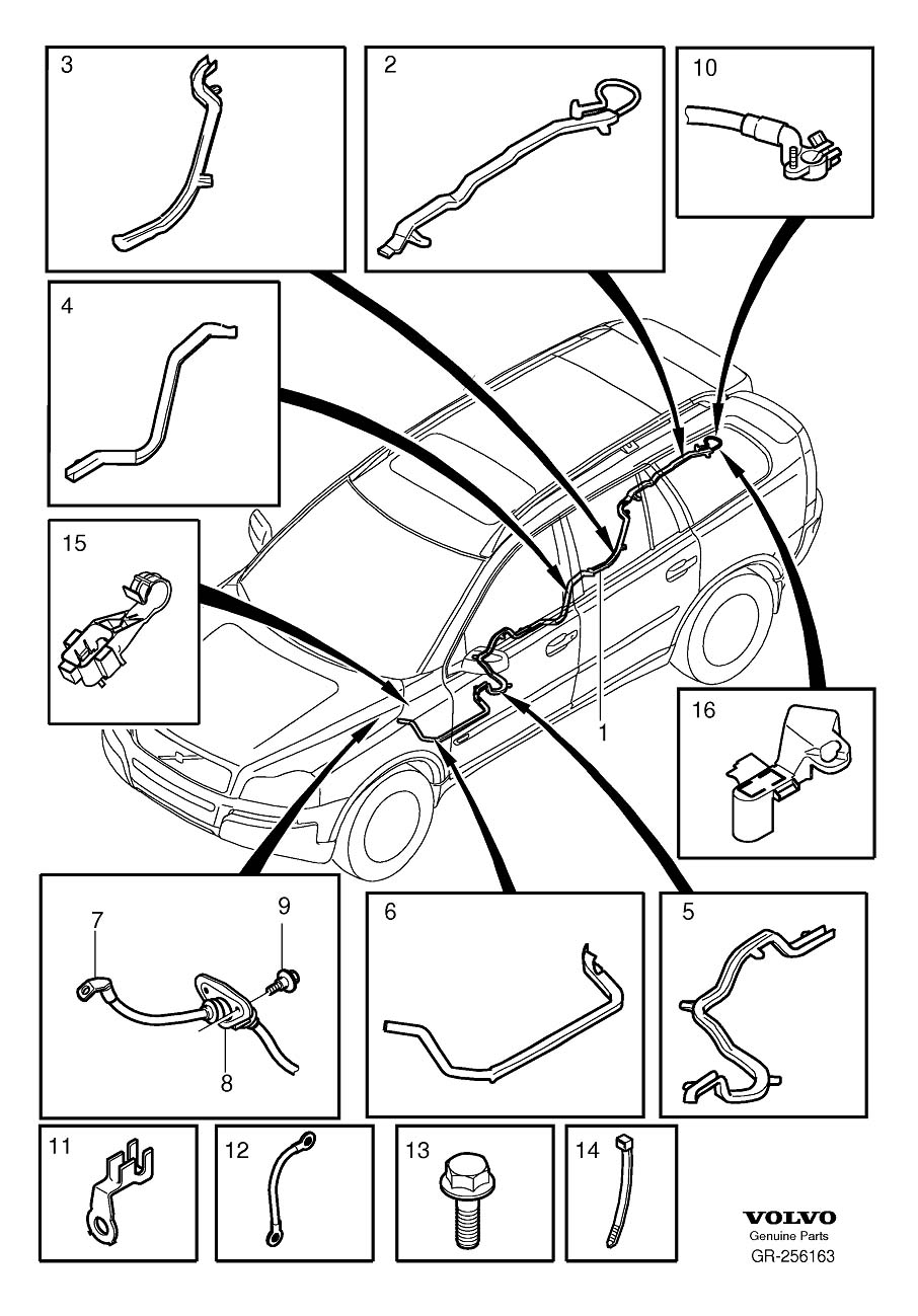 Diagram Battery cable for your 1999 Volvo C70   