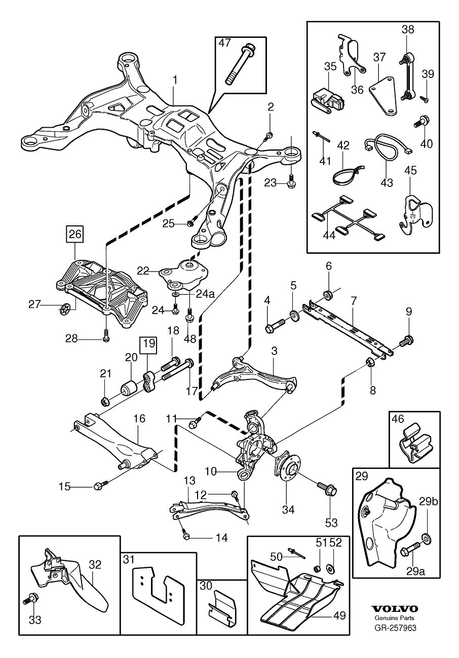 Diagram Rear suspension for your 2005 Volvo V70   