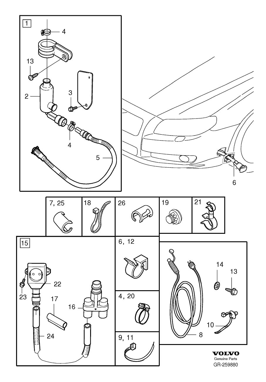 Diagram Auxiliary heater, electric for your 2010 Volvo S80  3.0l 6 cylinder Turbo 
