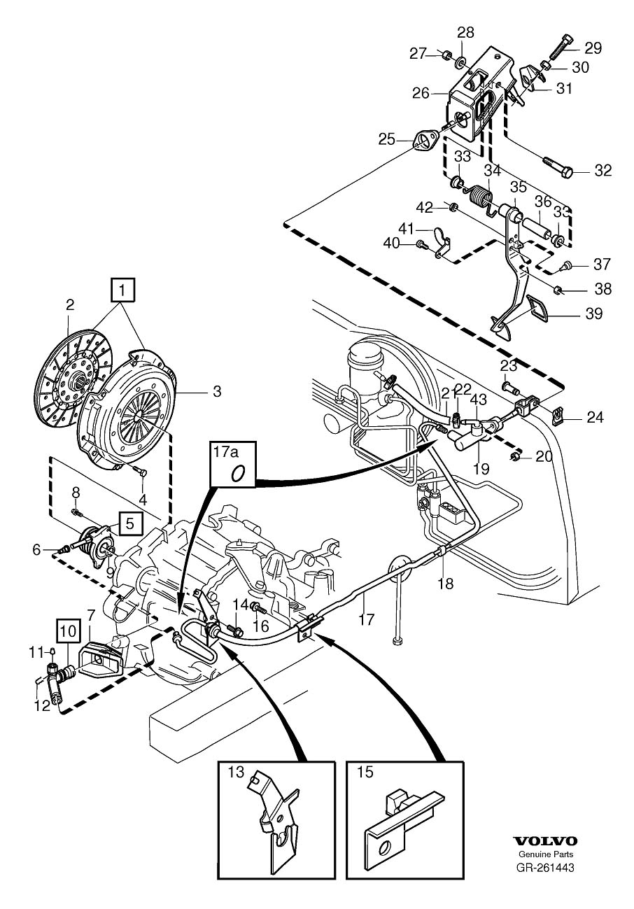 Diagram Clutch control for your Volvo S40  