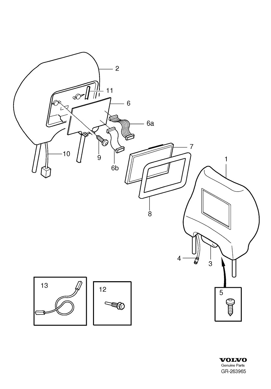 Full size assembly image of Head restraint (1/6)