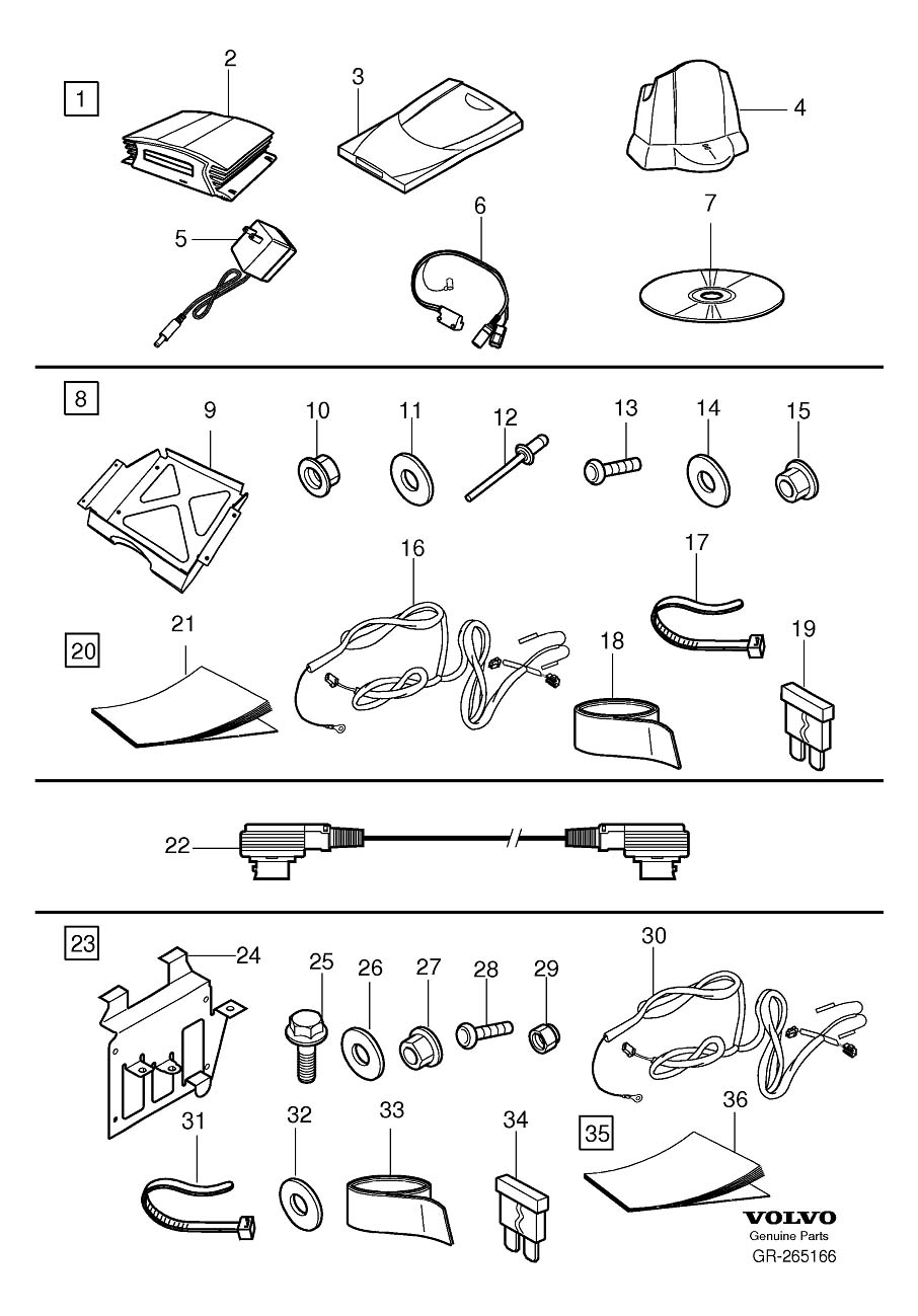 Diagram Equipment for entertainment for your 2003 Volvo S60   