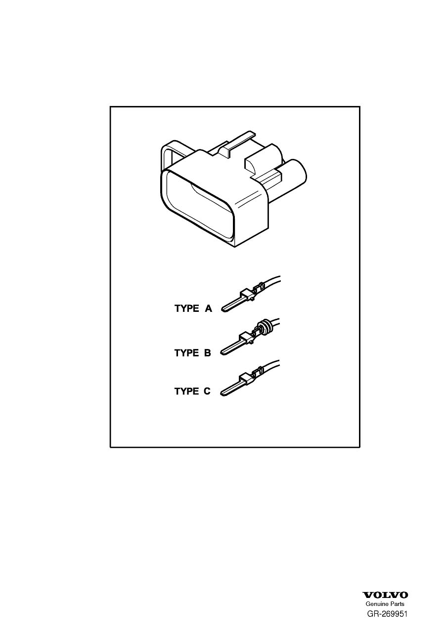 Diagram Connector, Housings and terminals for your Volvo V60 Cross Country  