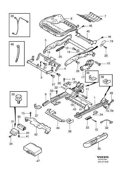 Diagram Subframe for seat, electrical adjustment for your 2014 Volvo XC60   