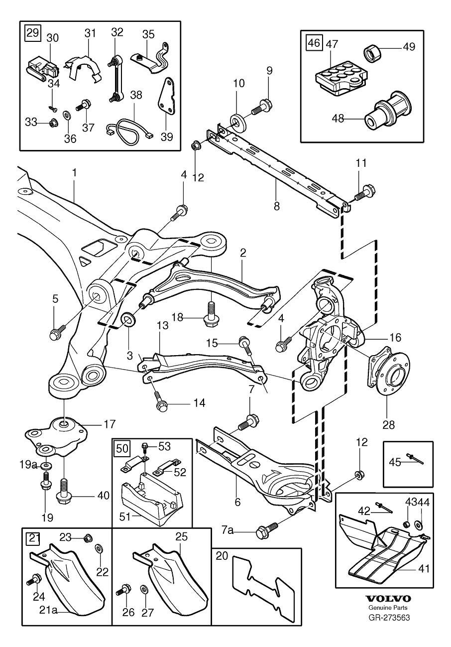 Diagram Rear suspension for your Volvo S60  