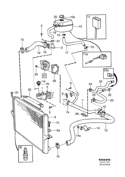 Diagram Cooling system for your 1997 Volvo 850   
