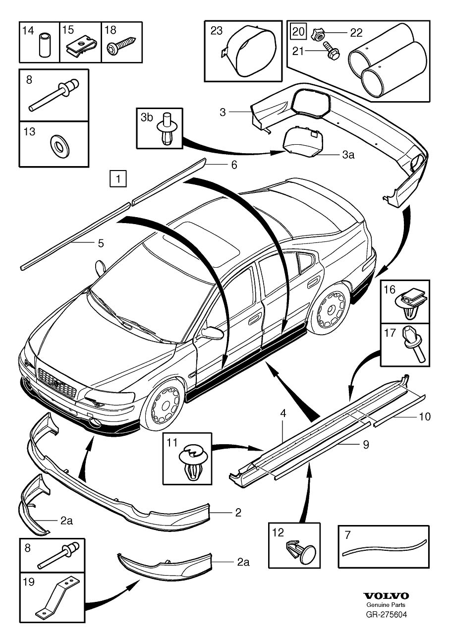 Diagram Air guides for your 2009 Volvo V70   