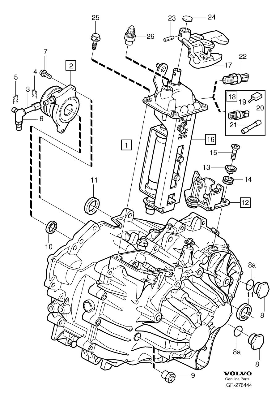 Diagram Gearbox, manual for your 2021 Volvo S60   