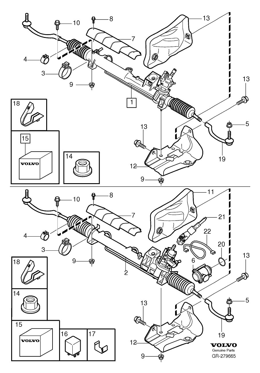 Diagram Steering gear for your 2003 Volvo V70   