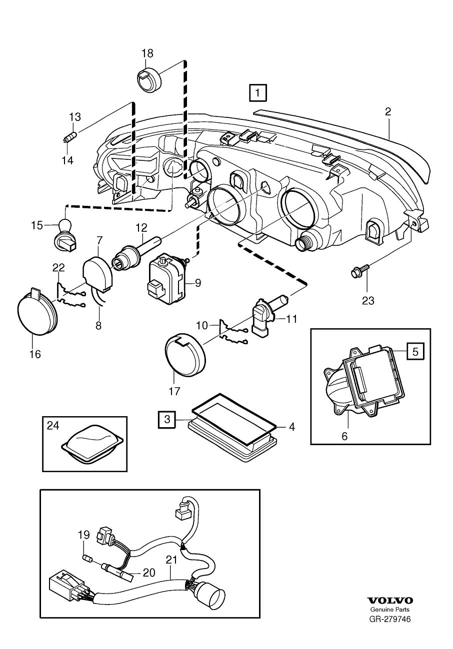Diagram Gas discharge lamp for your 2005 Volvo V70   