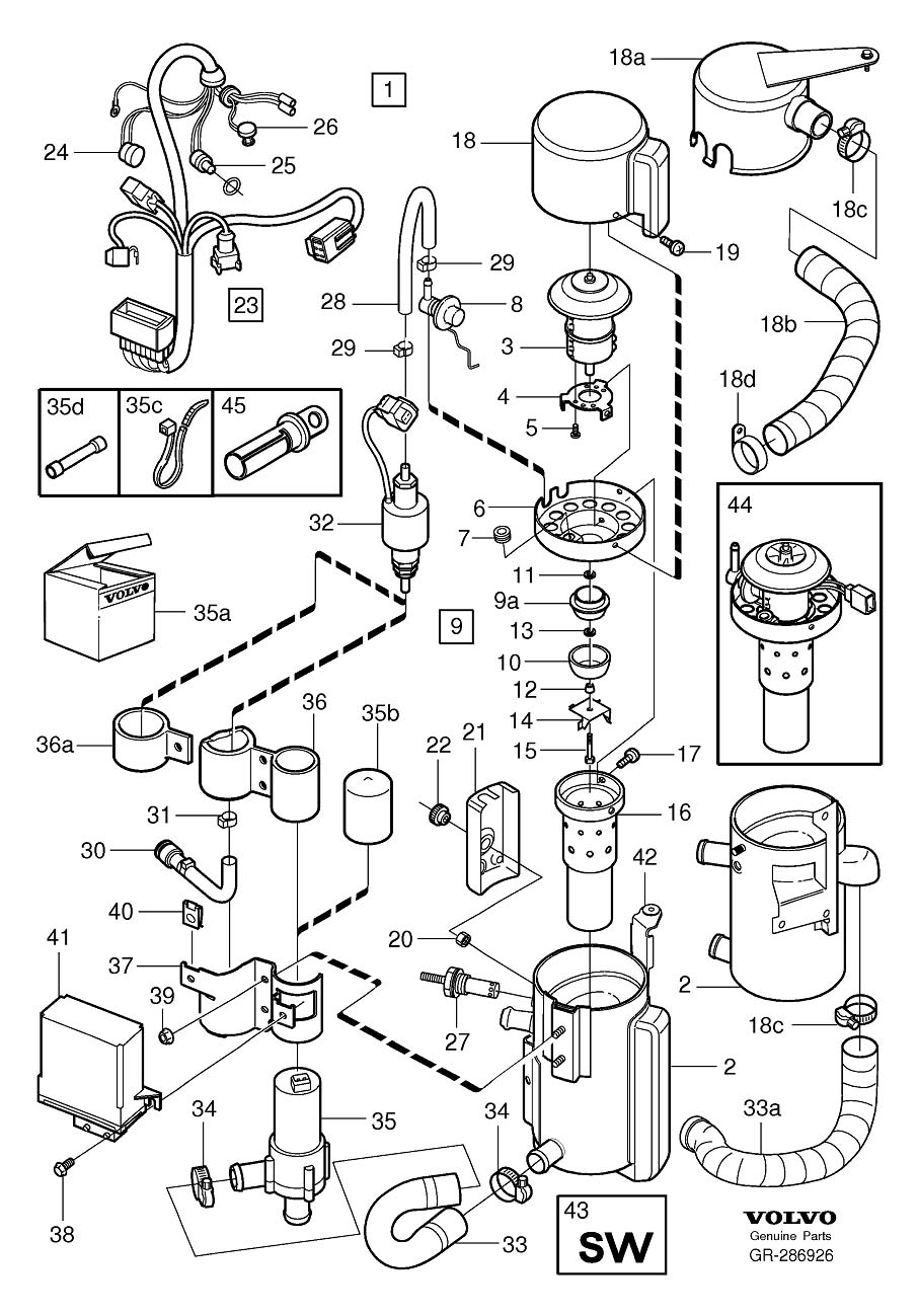 Diagram Parking heater for your 2022 Volvo S60   
