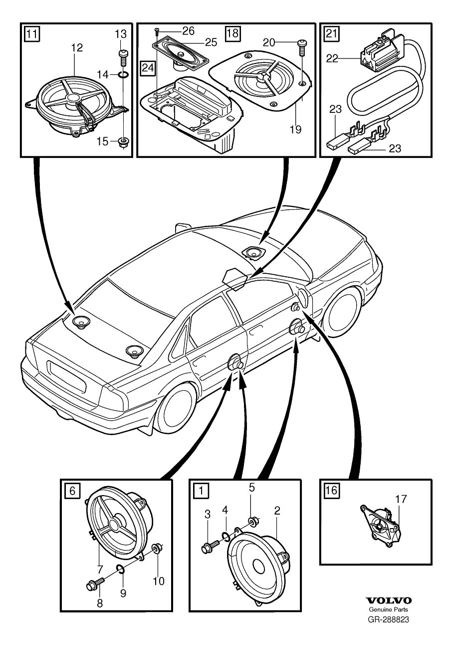 Diagram Loudspeaker for your Volvo
