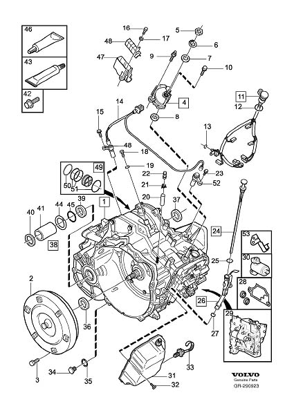 Diagram Transmission, automatic, gearbox, automatic for your 2008 Volvo S40   