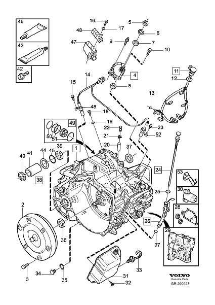 Diagram Transmission, automatic, gearbox, automatic for your 2010 Volvo S40   