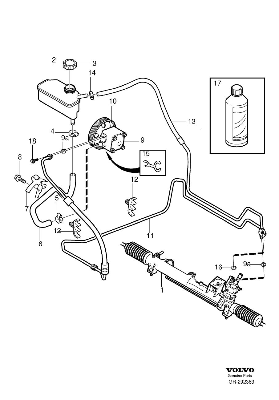 Diagram Pump, pump, servo steering for your Volvo
