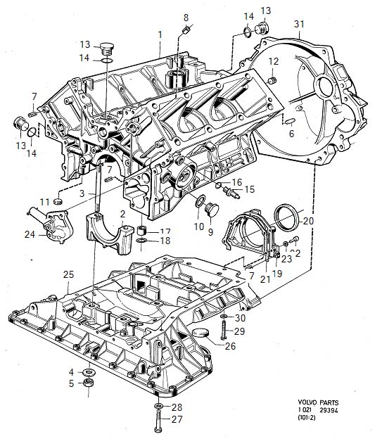 Full size assembly image of Engine block, cylinder block (1/6)
