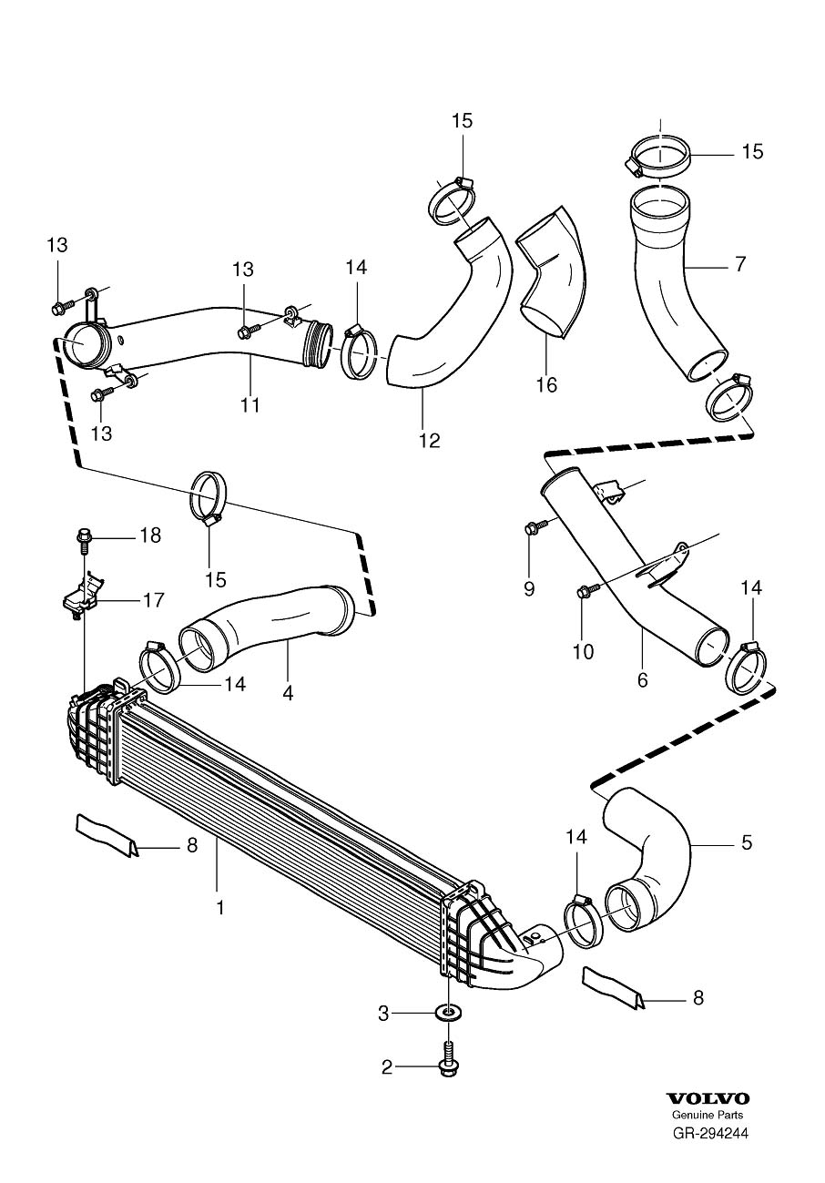 Diagram Intercooler for your 2015 Volvo S80   