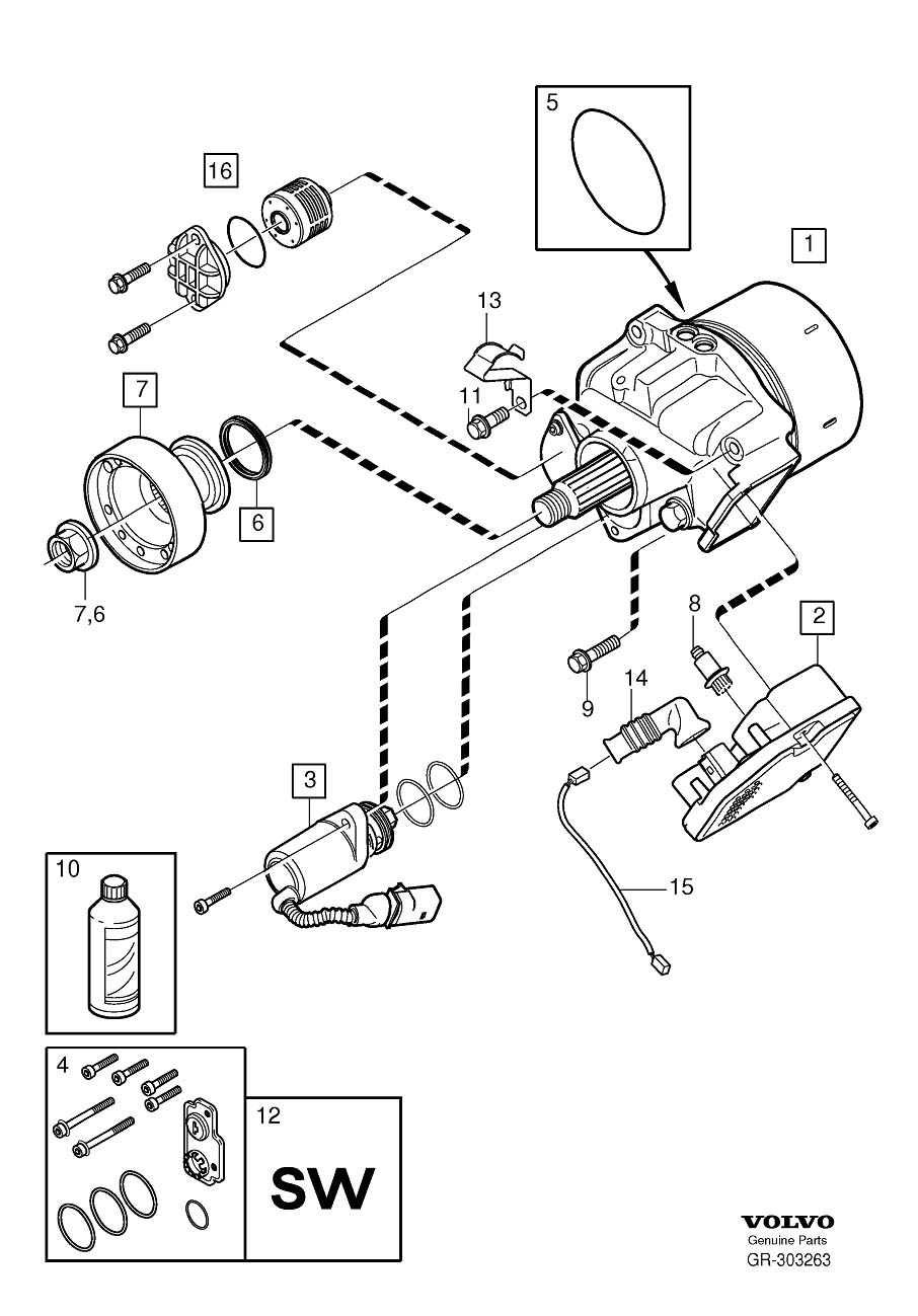 Diagram Active on demand coupling, aoc for your 2008 Volvo S40   