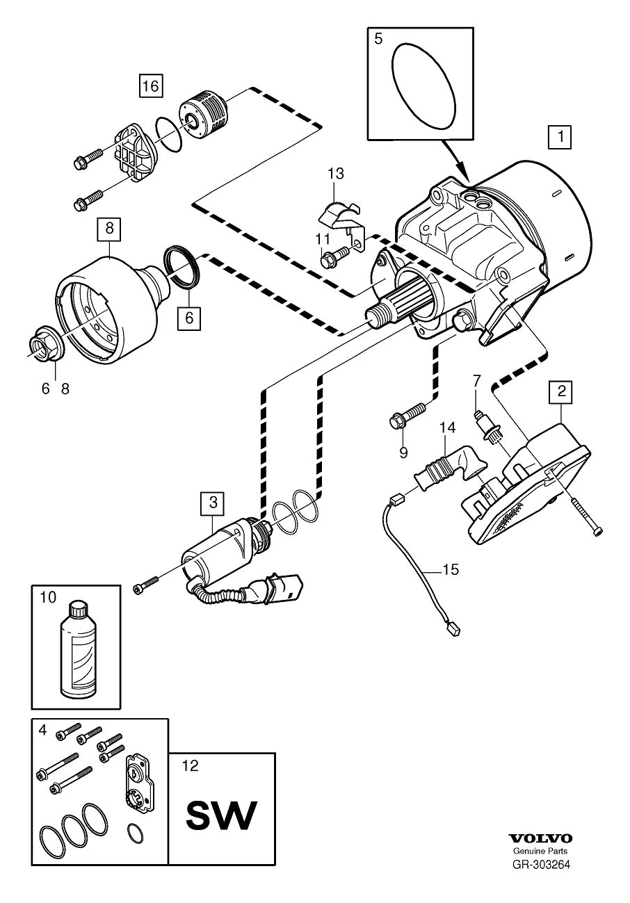 Diagram Active on demand coupling, aoc for your 2009 Volvo S40   