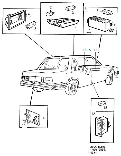 Full size assembly image of Interior lighting (1/6)