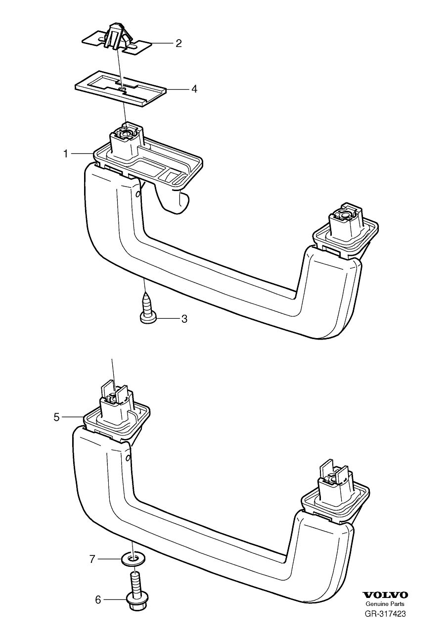 Full size assembly image of Courtesy handle (1/6)