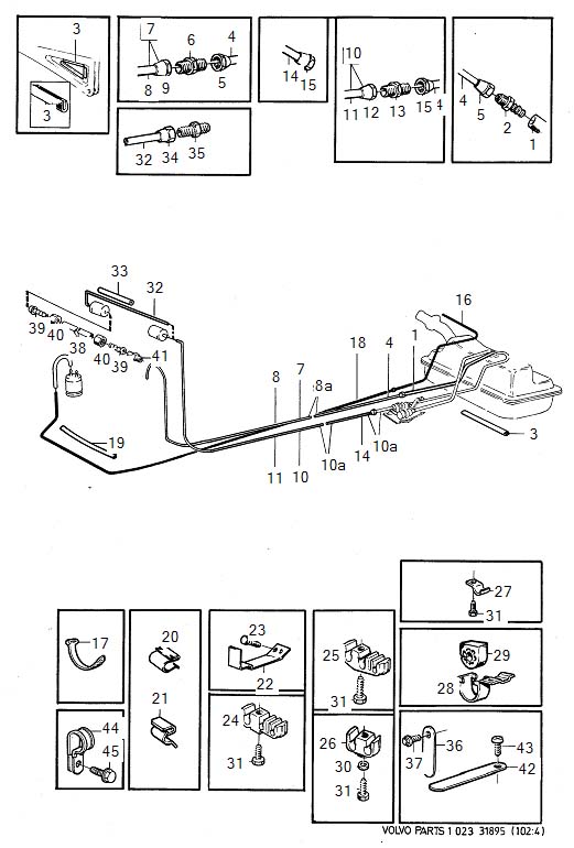 Full size assembly image of Fuel lines from tank to engine (1/6)