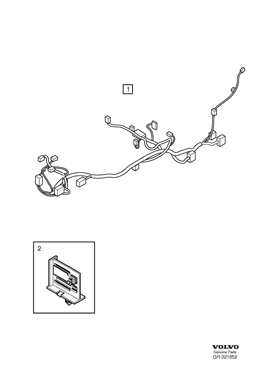 Diagram Cable harness tunnel for your 2004 Volvo V70   