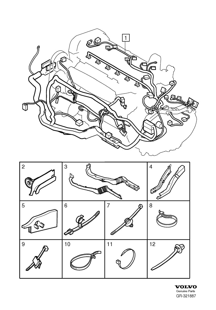 Diagram Cable harness for your 1997 Volvo S90   