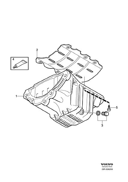 Diagram Oil pan, sump for your 2022 Volvo S60   