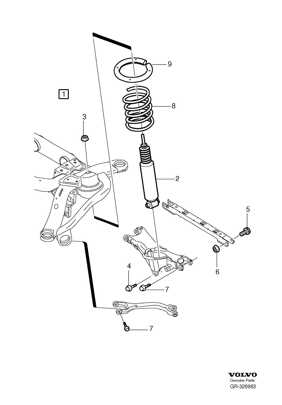 Diagram Height reduction kit, suspension lowering kit for your 2008 Volvo XC90   