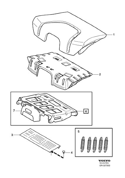 Diagram Integrated booster cushion rear seat for your 2012 Volvo XC60   