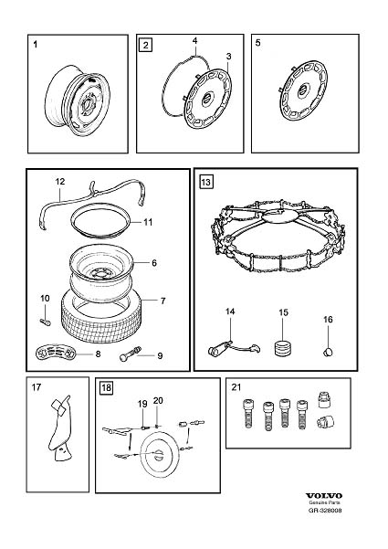 Diagram Wheel equipment for your 1999 Volvo V70   