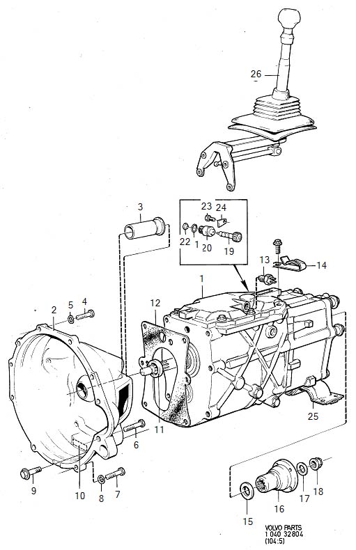 Full size assembly image of Manual transmission, gearbox, manual (1/6)