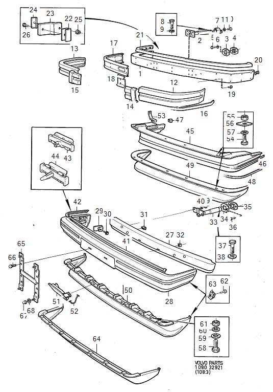 Diagram Front bumper, spoiler for your 2022 Volvo V60 Cross Country   