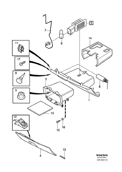 Diagram Glove compartment for your 2008 Volvo S40   