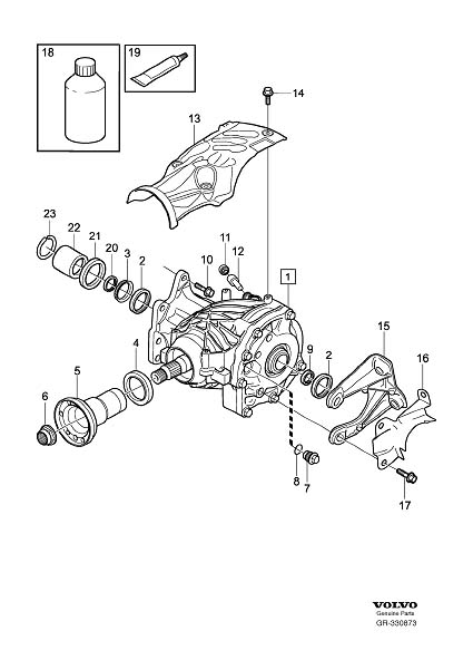 Diagram Adapter gearbox, angle gear and overdrive for your 2023 Volvo XC60   