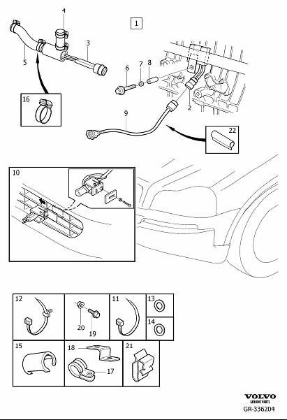 Diagram Auxiliary heater, electric for your 2007 Volvo XC90   