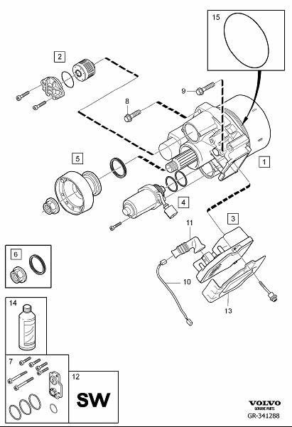 Diagram Active on demand coupling, aoc for your Volvo V70  