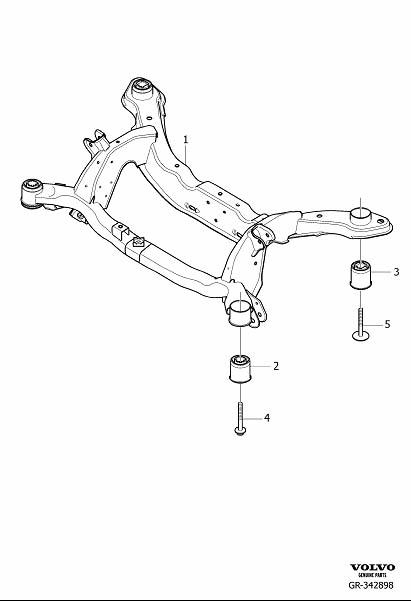 Diagram Subframe for your Volvo S60 Cross Country  