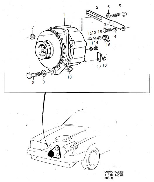 Diagram Generator (ac), alternator for your 1995 Volvo