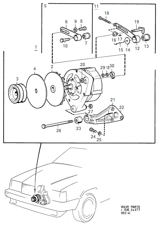 Diagram Generator (ac), alternator for your Volvo