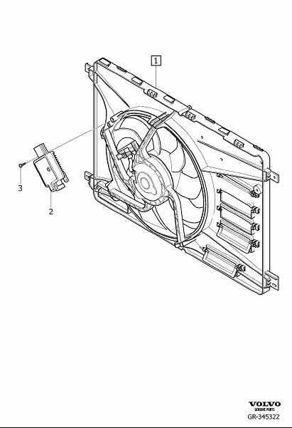 Diagram Fan and fan shroud for your 2014 Volvo XC60   