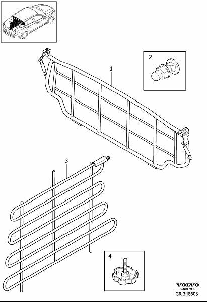Diagram Protecting grating for your 1998 Volvo V70   